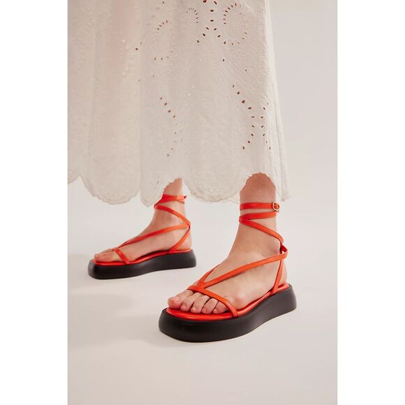 Free People Winnie Wrap Flatform Sandals Size 6.5 - Picture 1 of 6